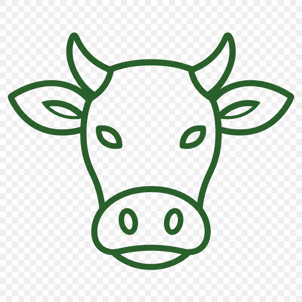 Cow Head Line Icon